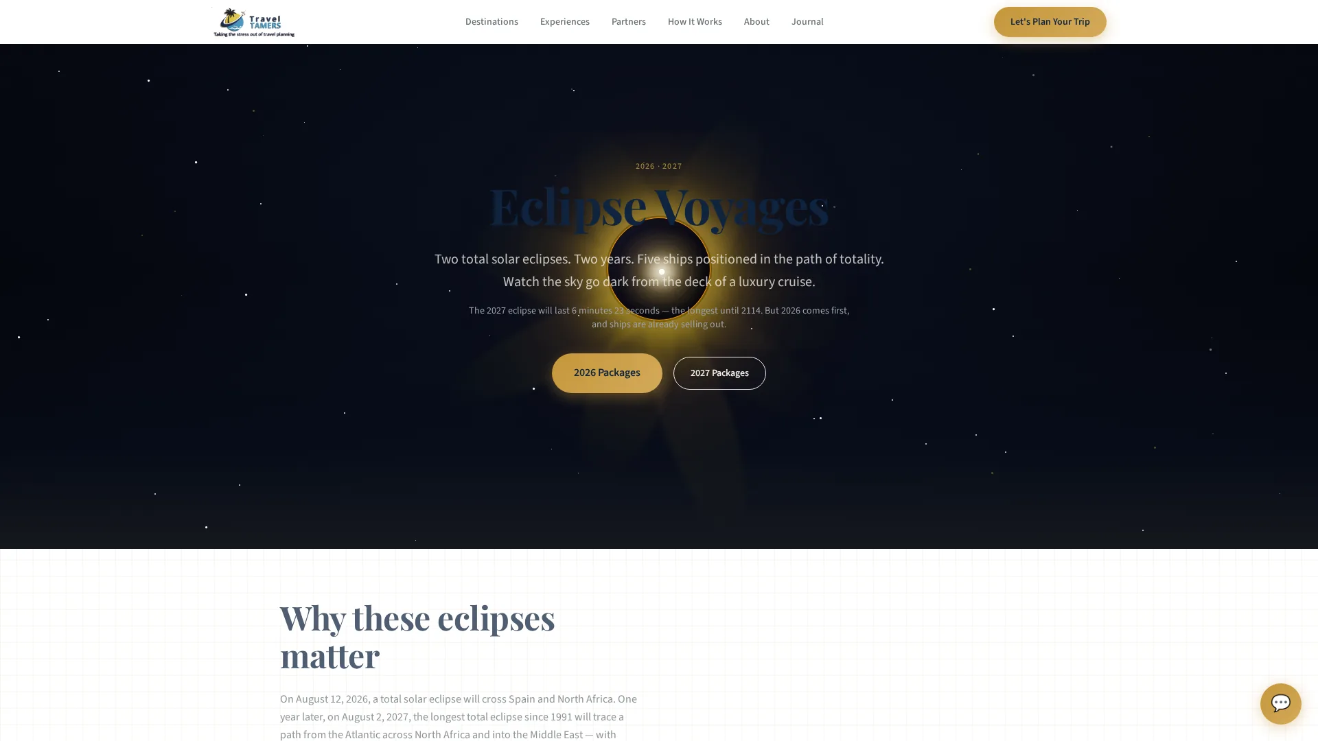 Eclipse Voyages campaign page